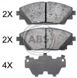 Дисковые тормозные колодки (передние) A.B.S. 35022 (фото 1)