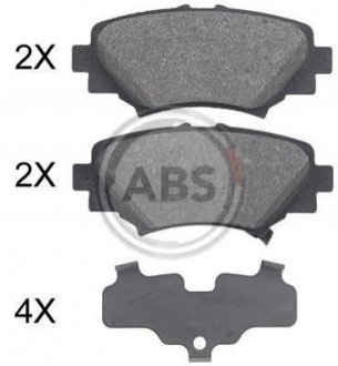Дисковые тормозные колодки (задние) A.B.S. 35032 (фото 1)