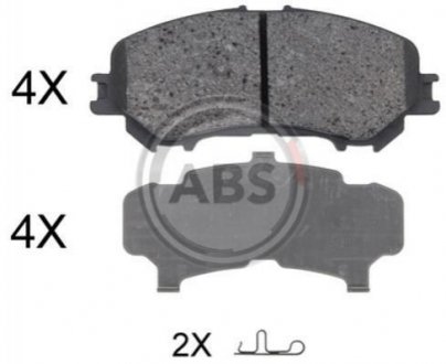 Дисковые тормозные колодки (передние) A.B.S. 35045 (фото 1)