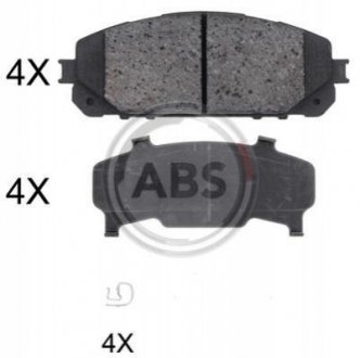Дисковые тормозные колодки (передние) A.B.S. 35047 (фото 1)