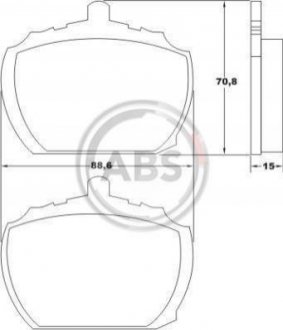 Дискові гальмівні колодки (передні) A.B.S. 36102 (фото 1)