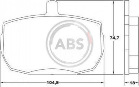 Дисковые тормозные колодки (передние) A.B.S. 36124 (фото 1)