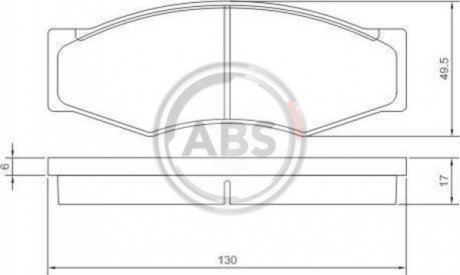 Дисковые тормозные колодки (передние) A.B.S. 36168 (фото 1)