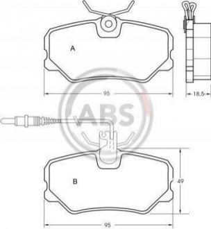 Дисковые тормозные колодки (передние) A.B.S. 36651 (фото 1)