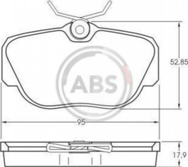 Дисковые тормозные колодки (передние) A.B.S. 36660 (фото 1)