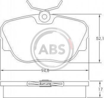 Дисковые тормозные колодки (задние) A.B.S. 36664 (фото 1)