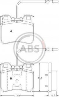 Дисковые тормозные колодки (передние) A.B.S. 36751 (фото 1)
