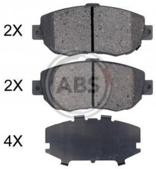 Дисковые тормозные колодки (передние) A.B.S. 36923 (фото 1)