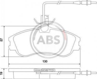 Дисковые тормозные колодки (передние) A.B.S. 37016 (фото 1)