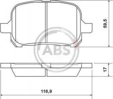Дисковые тормозные колодки (передние) A.B.S. 37033 (фото 1)