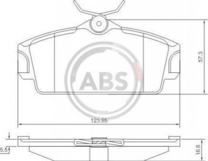 Дисковые тормозные колодки (передние) A.B.S. 37046 (фото 1)