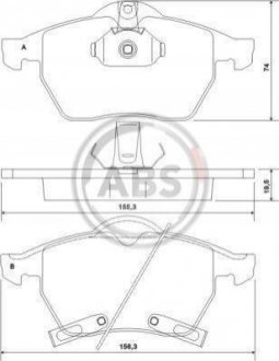 Дисковые тормозные колодки (передние) A.B.S. 37116 (фото 1)