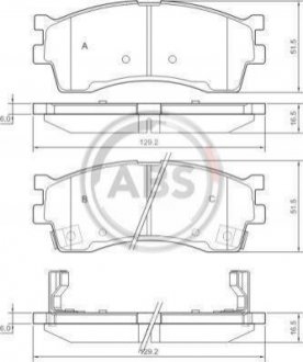 Дисковые тормозные колодки (передние) A.B.S. 37180 (фото 1)