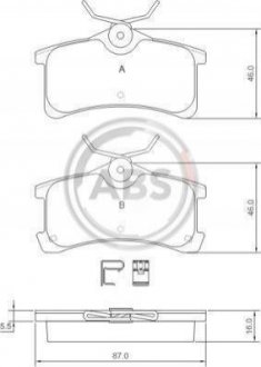 Дисковые тормозные колодки (задние) A.B.S. 37270 (фото 1)