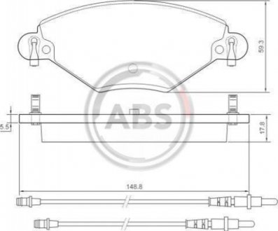 Дисковые тормозные колодки (передние) A.B.S. 37277 (фото 1)