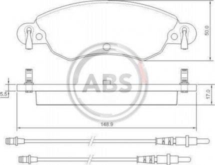 Дисковые тормозные колодки (передние) A.B.S. 37278 (фото 1)