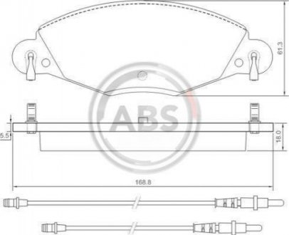 Дисковые тормозные колодки (передние) A.B.S. 37285 (фото 1)