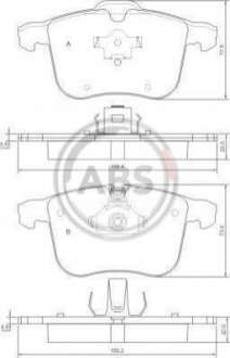 Дисковые тормозные колодки (передние) A.B.S. 37389 (фото 1)