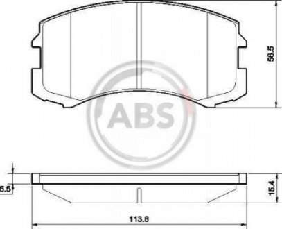 Дисковые тормозные колодки (передние) A.B.S. 37491 (фото 1)