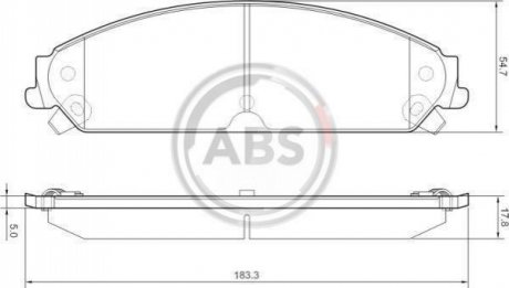 Гальмівні колодки, дискове гальмо (набір) A.B.S. 37511 (фото 1)