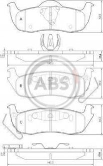 Дисковые тормозные колодки (задние) A.B.S. 37534 (фото 1)