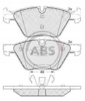 Дискові гальмівні колодки (передні) A.B.S. 37551 (фото 1)