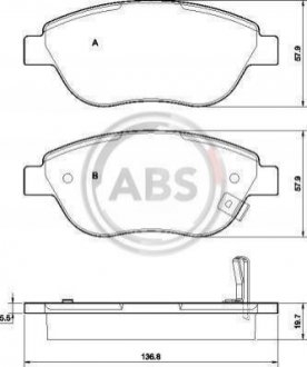 Дисковые тормозные колодки (передние) A.B.S. 37564 (фото 1)