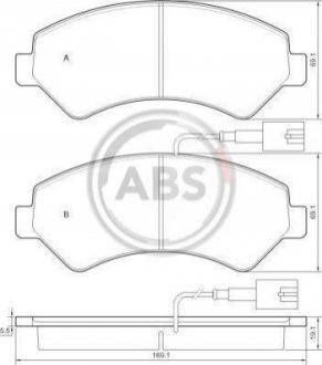 Дисковые тормозные колодки (передние) A.B.S. 37576 (фото 1)