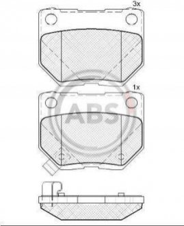 Дисковые тормозные колодки (задние) A.B.S. 37661 (фото 1)