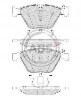 Дискові гальмівні колодки (передні) A.B.S. 37667 (фото 1)