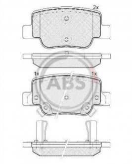 Дискові гальмівні колодки (задні) A.B.S. 37735 (фото 1)
