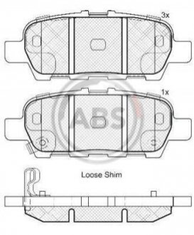 Дисковые тормозные колодки (задние) A.B.S. 37745 (фото 1)