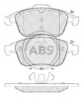 Дисковые тормозные колодки (передние) A.B.S. 37749 (фото 1)
