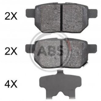 Дисковые тормозные колодки (задние) A.B.S. 37926 (фото 1)