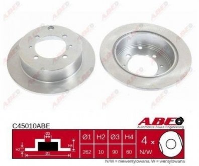 Тормозной диск (задний) ABE C45010ABE (фото 1)