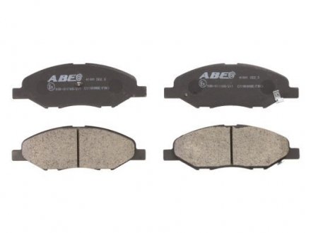 Дисковые тормозные колодки (передние) ABE C11080ABE (фото 1)