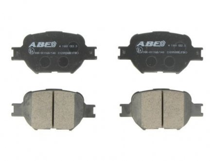 Дисковые тормозные колодки (передние) ABE C12092ABE (фото 1)