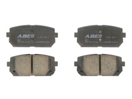 Дисковые тормозные колодки (задние) ABE C20309ABE (фото 1)