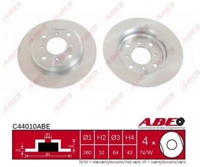 Тормозной диск (задний) ABE C44010ABE (фото 1)
