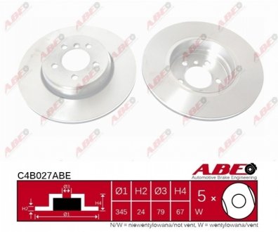 Тормозной диск (задний) ABE C4B027ABE (фото 1)