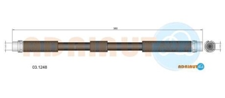 ADRIAUTO шланг гальмівний передн. AUDI A8 02- 03.1248