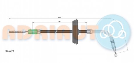 Трос зупиночних гальм Adriauto 05.0271 (фото 1)