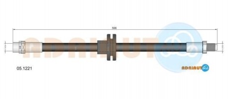 ADRIAUTO BMW Шланг тормозной перед. X5 (E53) (510mm) 05.1221