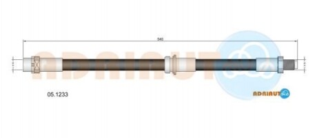 ADRIAUTO BMW шланг гальмівний задній X3 04- 05.1233