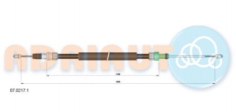 Трос ручного тормоза 07.0217.1