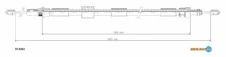 Трос ручного гальма лівий Adriauto 07.0261 (фото 1)
