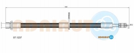 ADRIAUTO CITROEN Шланг тормозной пер. лев.C1, TOYOTA  AYGO 07.1237