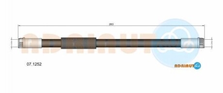 ADRIAUTO гальмівний шланг задн. JUMPY 2.0, PEUGEOT EXPERT 07- 07.1252