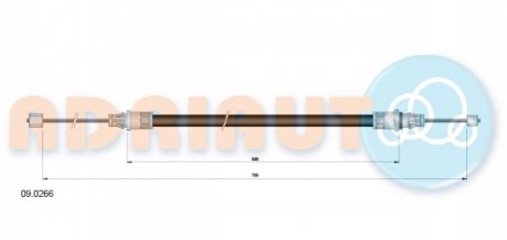 Трос ручного тормоза 09.0266