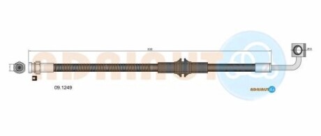 ADRIAUTO шланг гальмівний передн. прав. KIA Carnival -01 09.1249